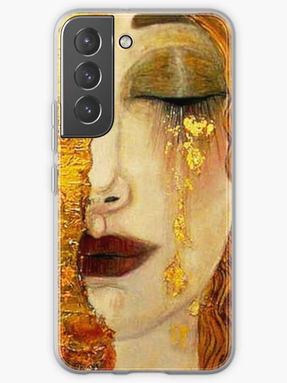 Discover Gustav Klimt | "Freya&apos;s Tears" w/Signature| Women&apos;s Grief Art Nouveau | Samsung Galaxy Phone Case