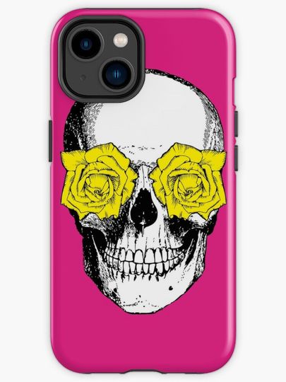 Discover Vintage Skull and Roses iPhone Case - Floral Skulls Design