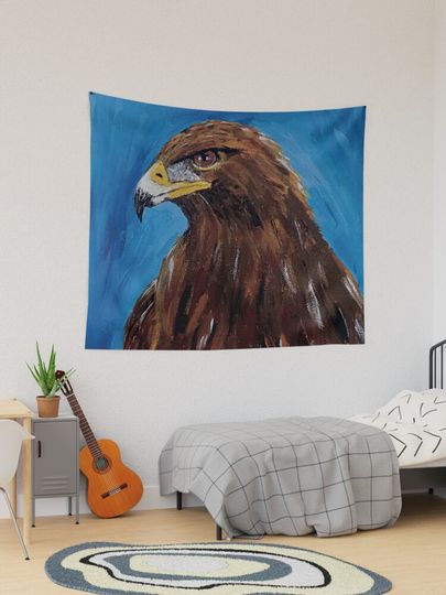 Discover Berkut on a blue background | Tapestry