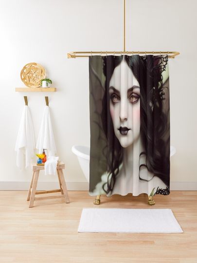 Discover WaryTales Goth Halloween Fairy | Shower Curtain