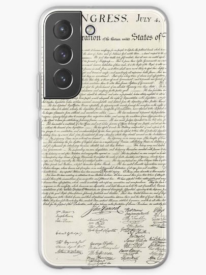 Discover United States Declaration of Independence 1776 | Samsung Galaxy Phone Case