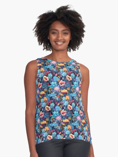Discover Floral Surrealism 1 | Sleeveless Top