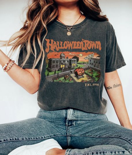 Discover Halloweentown 1998 Shirt, Pumpkin Halloweentown Shirt, Halloween Town Fall Shirt