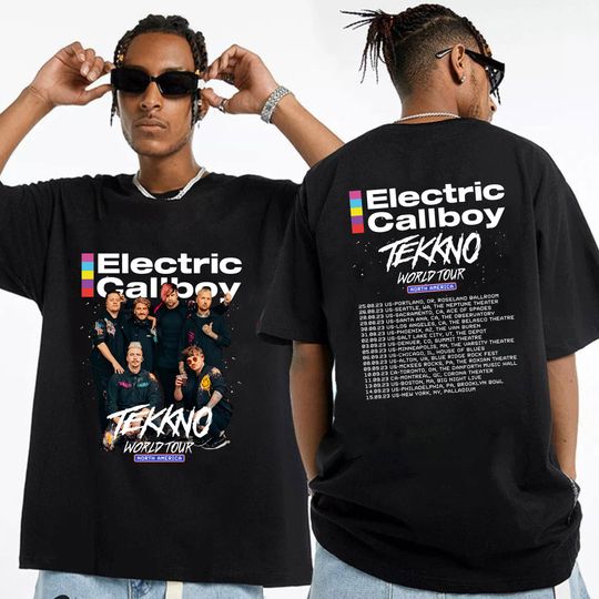 Discover Electric Callboy 2023 Concert shirt, Electric Callboy TEKKNO World Tour shirt