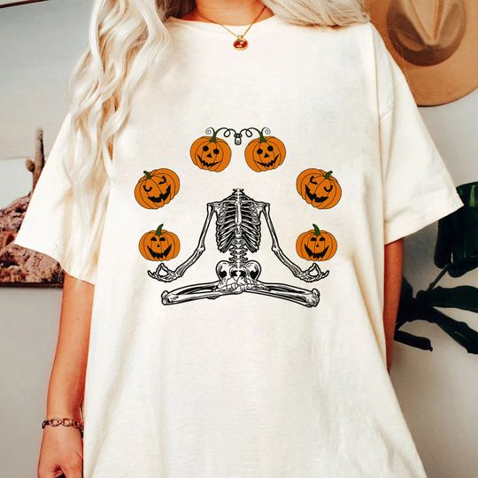 Discover Pumpkin Halloween Shirt, Skeleton Halloween Shirt, Pumpkin Shirt