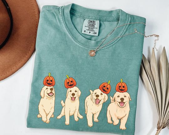Discover Fall Golden Retriever Dog T-Shirt - Vintage Autumn
