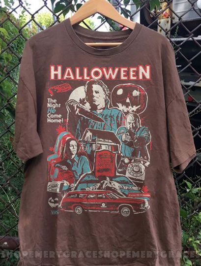 Discover Vintage Micheal Myers Halloween Shirt, Michael Myers Shirt, Halloween Safety Shirt