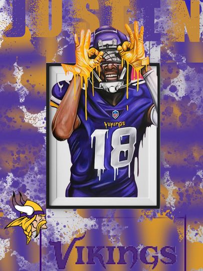 Discover Justin Jefferson Drip Digital Wallpaper