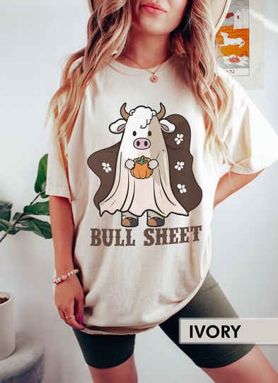 Discover Bull Sheet Funny Halloween Ghost Shirt