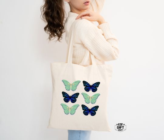 Discover Butterfly Canvas Tote Bag