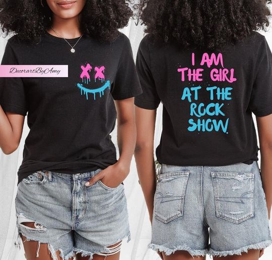 Discover B182 Shirt, Girl At Rock Show Shirt, Punk Rock Shirt, Blink Punk Music Shirt
