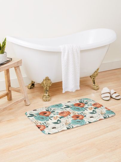 Discover Wedding Flowers Pattern 24 | Bath Mat