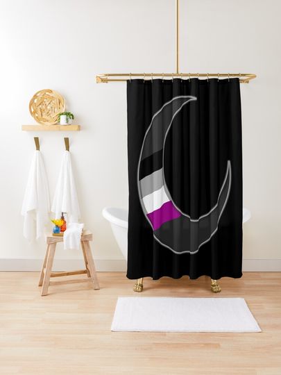 Discover Ace Crescent Moon | Shower Curtain