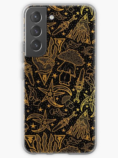 Discover Nerevar&apos;s Incarnate | Morrowind Gold Pattern | GOTY Edition Inspired Scrolls Elder Online Fantasy RPG Dunmer | Samsung Galaxy Phone Case