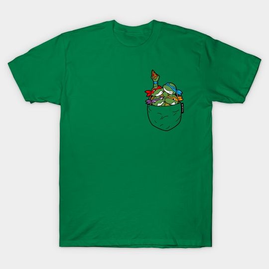 Discover Pocket Ninjas Cute TMNT Pizza Lover Ninjas Pocket Design - Ninja Turtles T-Shirt