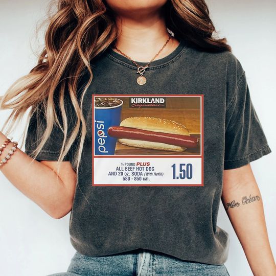 Discover Kirkland Costco Hot Dog Soda Combo Glizzy T-Shirt, Costco Hot Dog Shirt
