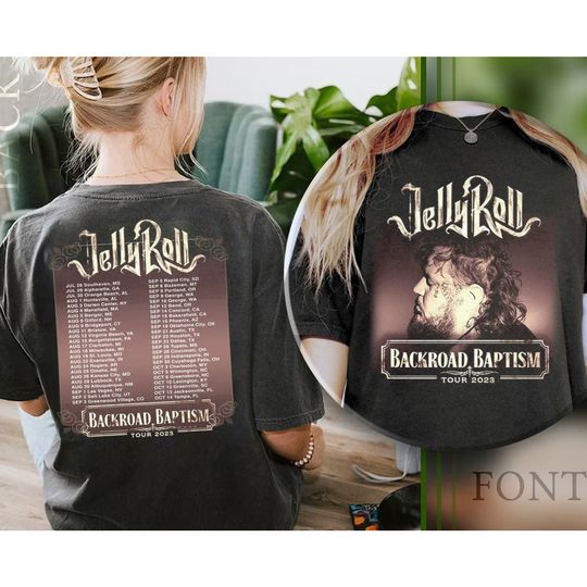 Discover Double Side Jelly Roll Backroad Baptism Tour Shirt