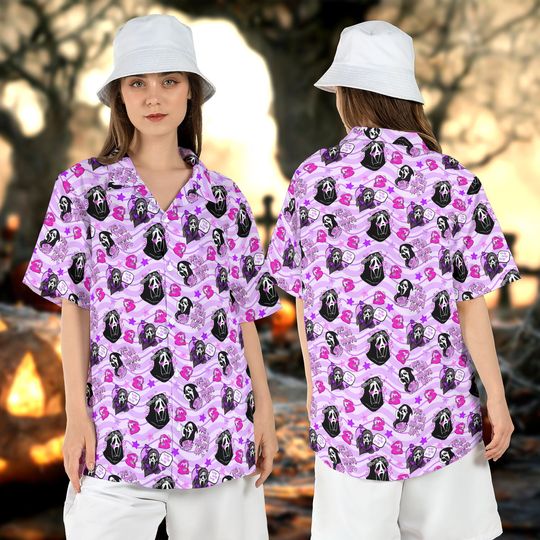 Discover Ghostface No You Hang Up Hawaiian Shirt, Halloween Scream Ghost Hawaii Shirt, Ghost Face Calling Button Shirt