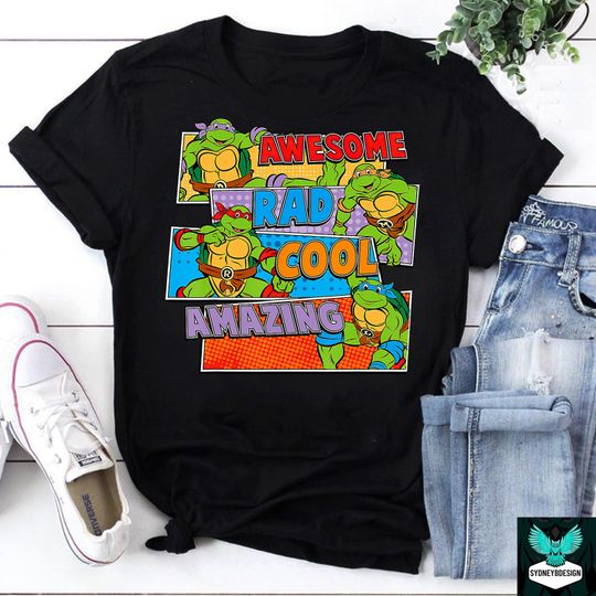 Discover The Awesome The Rad The Cool The Amazing Vintage T-Shirt, TMNT Shirt, Ninja Turtles Shirt