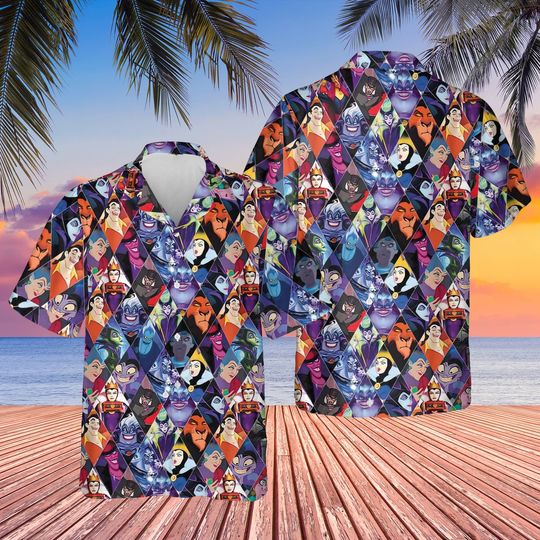 Discover Villain Characters Hawaiian Shirt, Villain Queen Summer Hawaiian Shirt