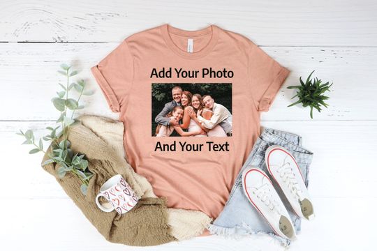 Discover Custom Photo T-Shirt with Text for Personalization