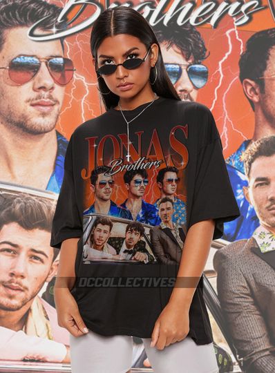 Discover Jonas Brothers Vintage T-Shirt, Jonas Five Albums One Night Tour Shirt