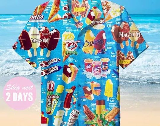 Discover Ice Cream Shirts, Ice Cream Beach, Hawaiian Beach Shirt
