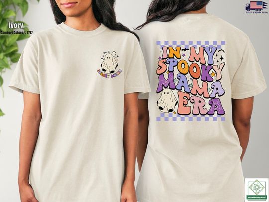 Discover In My Spooky Mama Era Shirt, Halloween Ghost Mama  Tshirt, Spooky Mom tshirt