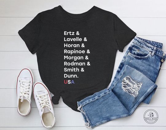 Discover 2023 FIFA World Cup Top US Women's Team Names Tshirt