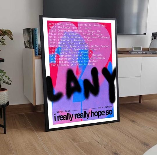 Discover Lany World Tour Uk and Eu 2023 Poster