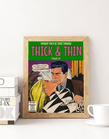 Discover LANY Vintage Comic Book Cover 'Thick And Thin' Poster