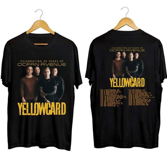 Discover Vintage Yellowcard 2023 Tour Shirt, Yellowcard Fan Shirt