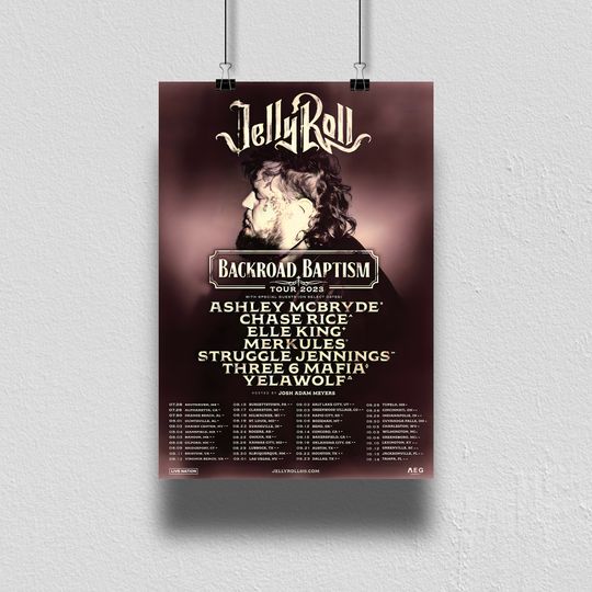 Discover Jelly Roll Sets 2023 Tour Dates Poster