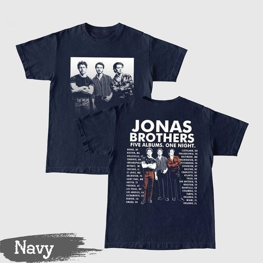 Discover Jonas Brothers - Five Albums One Night Tour Shirt, Jonas Brothers 2023 Tour Shirt