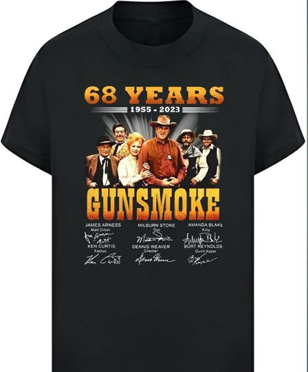 Discover Gunsmoke 68th Anniversary 1955-2023 Signatures shirt