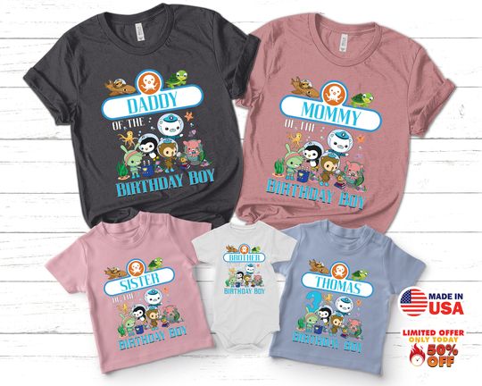 Discover Custom Octonauts Birthday Shirt for Families