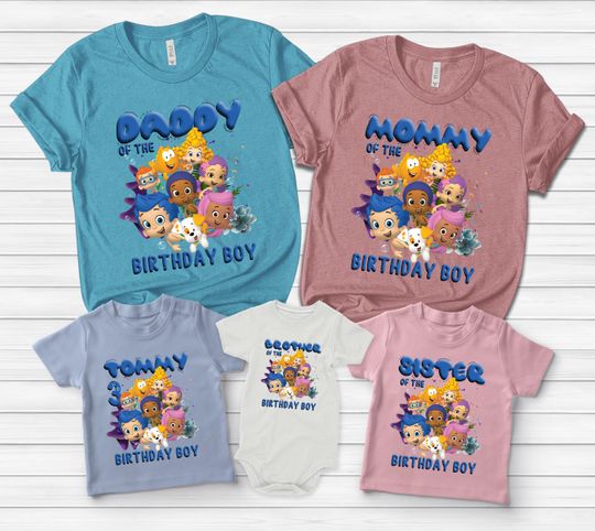 Discover Custom Bubble Guppies Birthday Shirt for Kids