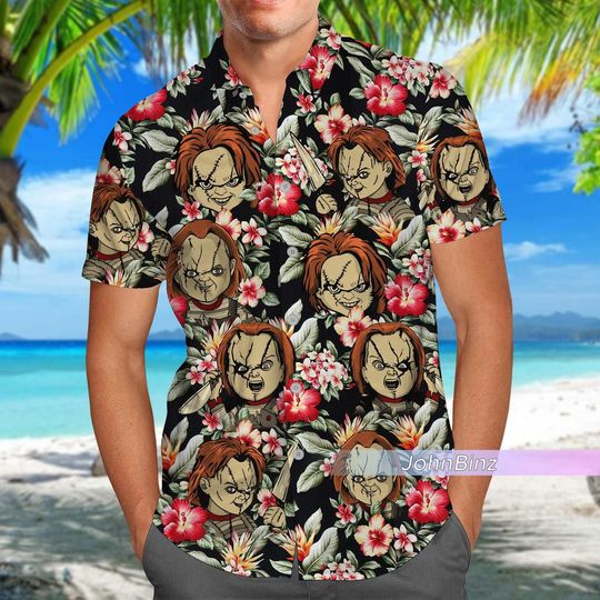 Discover Chucky Shirt, Chucky Horror Hawaiian Aloha Shirt
