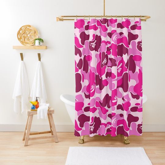 Discover Pink Camo  Shower Curtain