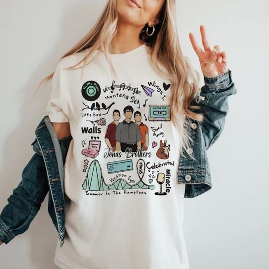 Discover Jonas Brothers Tour 2023 Shirt, Jonas Brothers Shirt, Five Albums One Night