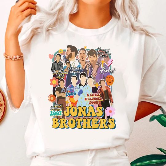 Discover Jonas Brothers Tour 2023 Shirt, Jonas Brothers Shirt, Five Albums One Night Shirt