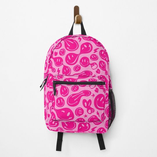 Discover preppy aesthetic hot pink Smile back to school Backpack