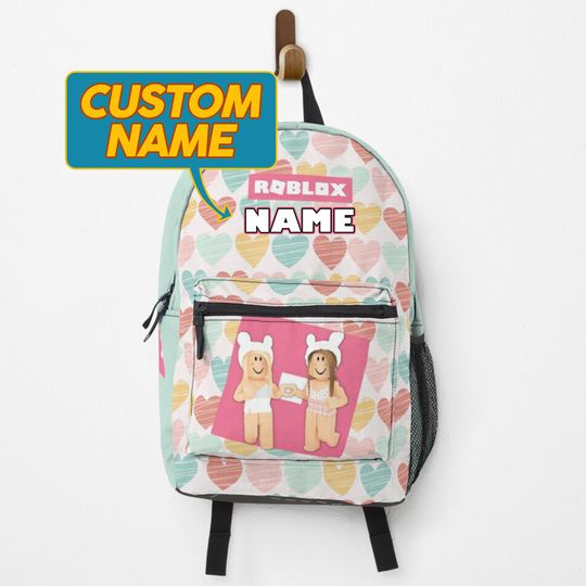 Discover Pastel Hearts Backpack, Cartoon 3D Backpack, Video Game Bag