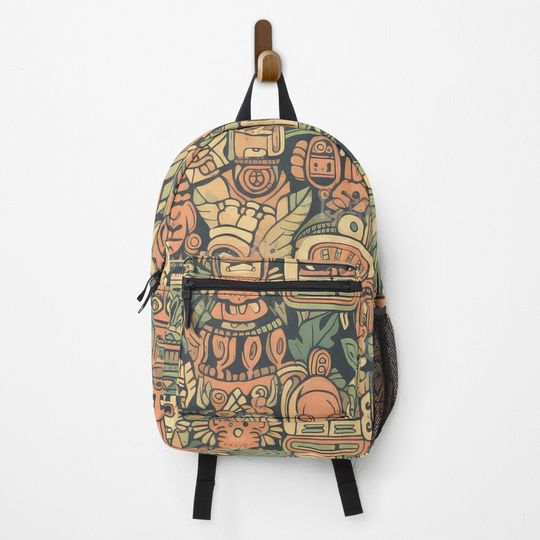 Discover Tiki Pattern Backpack