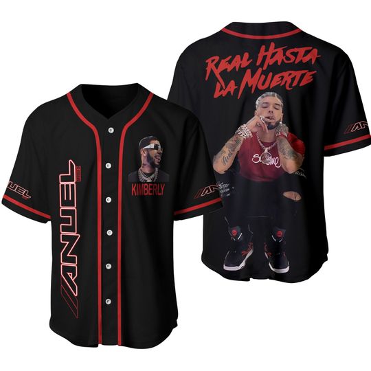 Discover Anuel AA Vintage Jersey Shirt, Anuel AA Graphic Tees Vintage Baseball Jersey