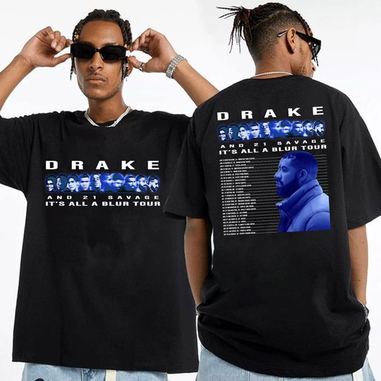 Discover Drake It's All A Blur Tour 2023 Shirt, Drake 21 Savage Shirt