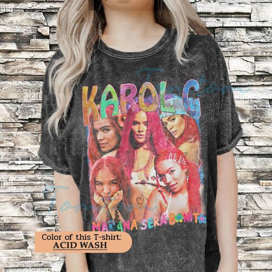 Discover Karol G Homage Vintage Shirt, Reggaeton Rapper T Shirt