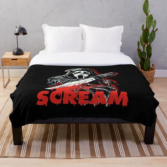 Discover Scream Movie Throw Blanket