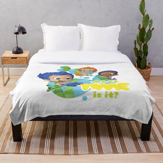 Discover Day Gift for Kid What Time Is It Group Shot For Men And Women And Guppies Christmas Throw Blanket