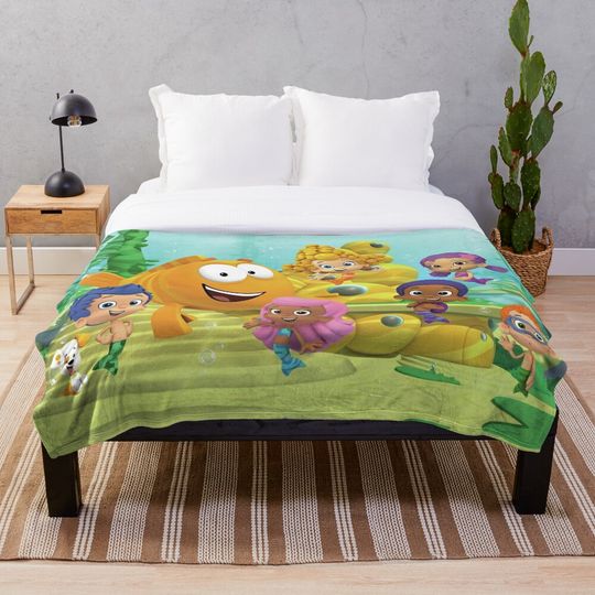 Discover Bubble Guppies Company Throw Blanket
